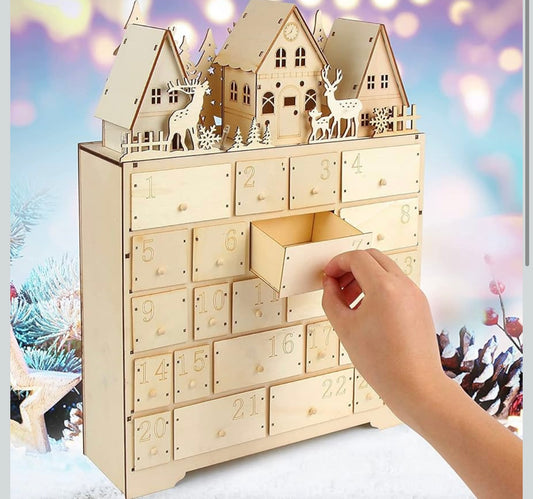Led Wooden Wax Melt Advent Calender